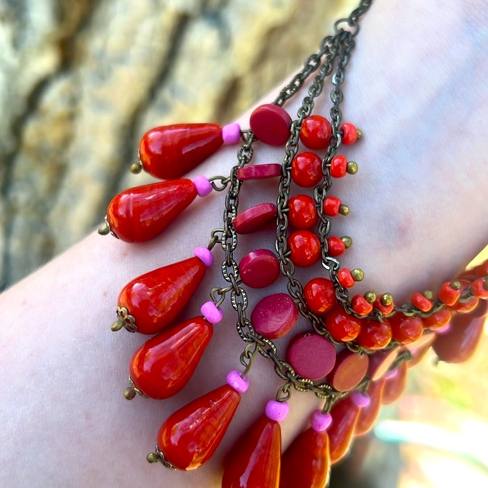 tanjore necklace gaudy beaded India